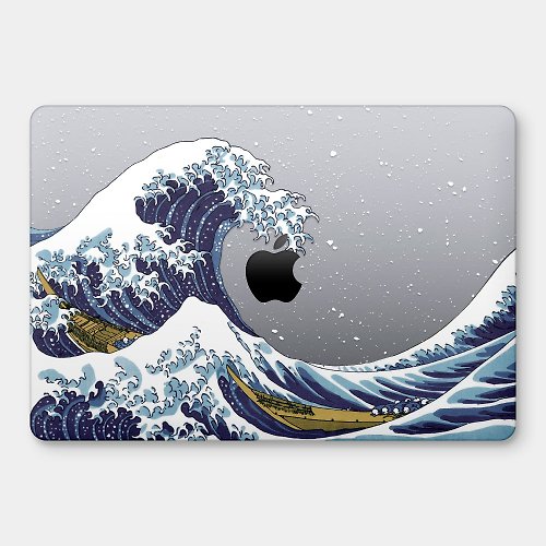 PIXO.STYLE 神奈川沖浪裏 透明背景 MacBook 超輕薄防刮保護殼 PS001