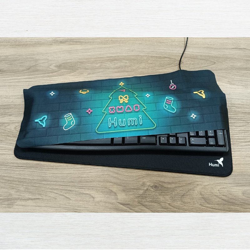【Humi Christmas Selection - Dustproof & Noise-Reducing Set】Keyboard Sound-Dampening Mat + Keyboard Dust Cloth / Christmas Gift - แผ่นรองเมาส์ - วัสดุอีโค สีดำ