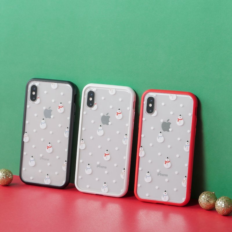 Mod NXボーダーバックカバーデュアルユースシェル/クリスマス限定 - クリスマススノーマン -  Snowflakeバージョンfor iPhoneシリーズ - スマホアクセサリー - プラスチック 多色