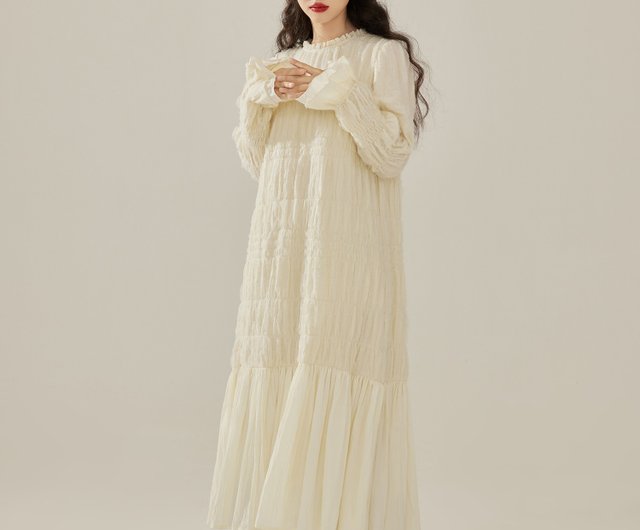 Draped Wool Dress