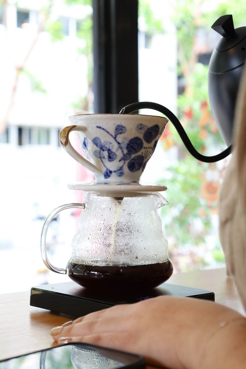 Hand brewing set filter cup + lower pot - เครื่องทำกาแฟ - ดินเผา 