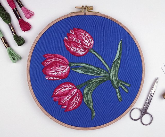 Tulips embroidery deals