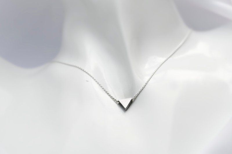 Triangular Silver Necklace - Necklaces - Sterling Silver Silver