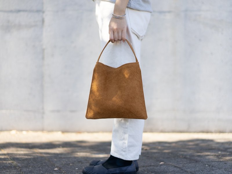 mini holiday bag camel - Handbags & Totes - Cotton & Hemp Brown