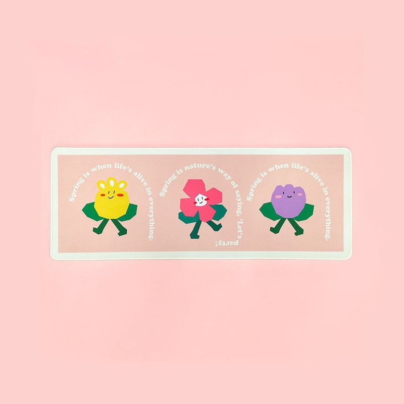 花花系列電競游戲滑鼠墊 超大辦公桌墊 可愛滑鼠墊 - 滑鼠墊 - 橡膠 