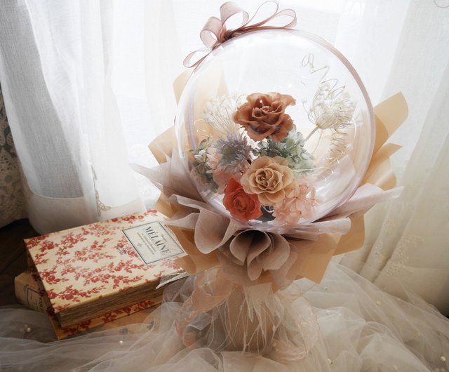 22年のバレンタインデーのブーケかわいいボボボール枯れた花のブーケなし完璧なバレンタインデーの雰囲気のギフト ショップ Lumiere Florist Fragrance ドライフラワー ブーケ Pinkoi