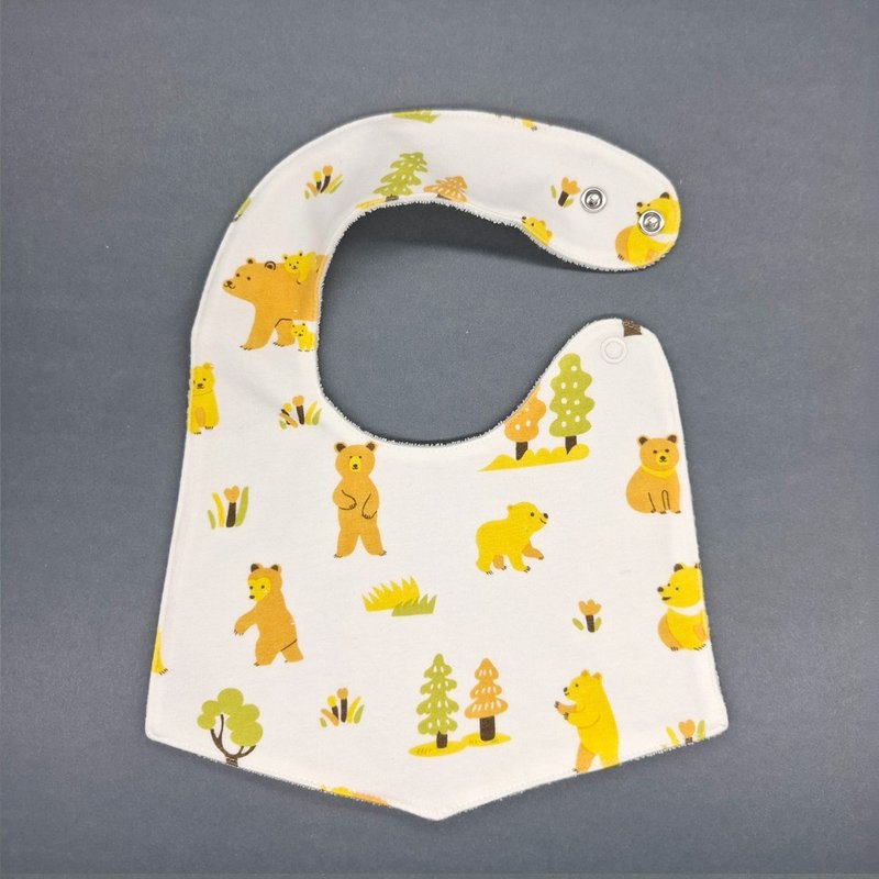 【Deux Filles Organic Cotton】Baby Bibs/Bibs Bear - Bibs - Cotton & Hemp 