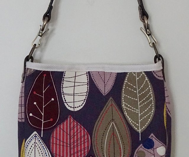 Purple Leaf Side Shoulder Bag Crossbody Bag Shop bonichao777