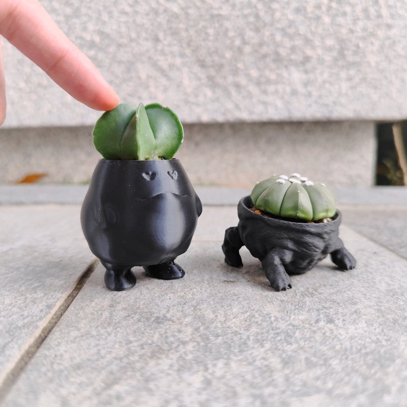 [Mini Pot] Plant pot novice’s exclusive 3D pot root pot and succulent pot - ตกแต่งต้นไม้ - พลาสติก 