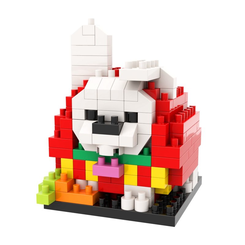 Archbrick 日本兔年兔兔達摩 Pixel 積木 Nanoblock - 公仔/玩偶 - 塑膠 多色
