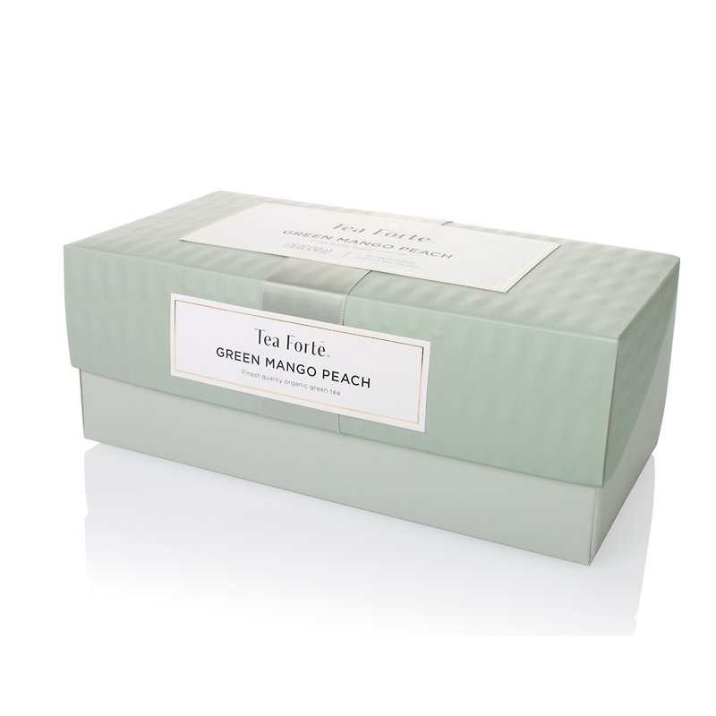 Tea Forte Presentation Box - Green Mango Peach - Tea - Fresh Ingredients 