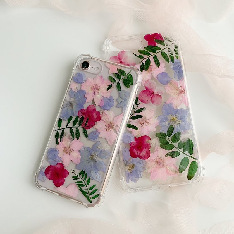 Happy Mother's Day - pressed flower phone case - เคส/ซองมือถือ - พืช/ดอกไม้ สีม่วง