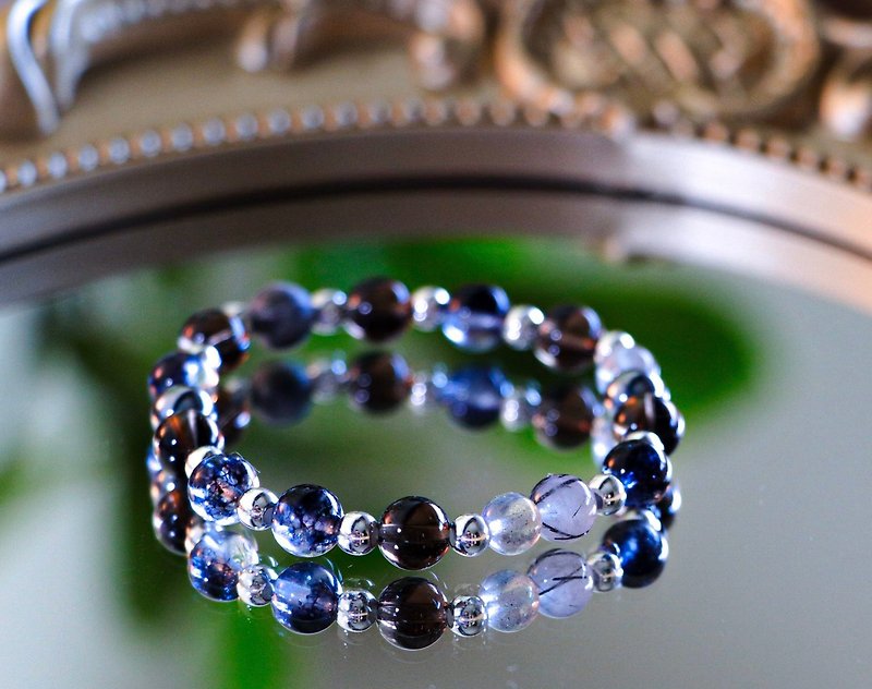 Evil Crystal Bracelet Original Ore Design / Vatican-Black Ghost-Tea Crystal-Black Crystal - Bracelets - Gemstone Black