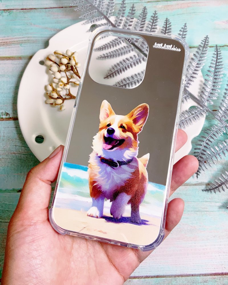 Mobile phone case [I LOVE Gorky] Gorky loves the beach - เคส/ซองมือถือ - ซิลิคอน ขาว