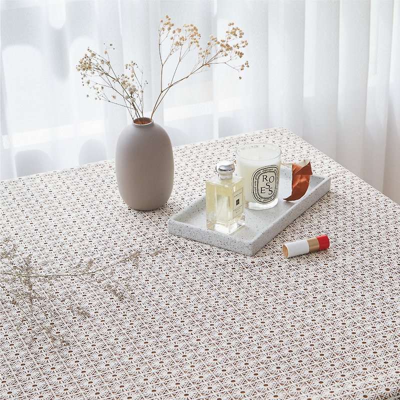 [Gift Box Gift] Sunshine Daisy Water-soluble Hollow Lace Tablecloth Enyo-Ivory White - Items for Display - Polyester White