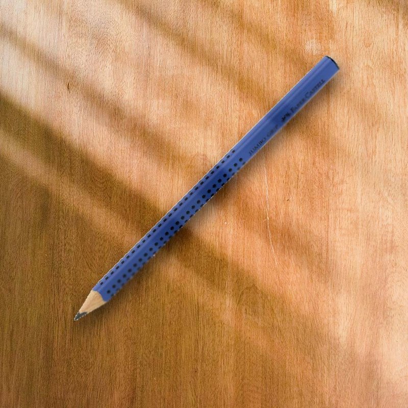 Faber-Castell JUMBO學齡孩童專用大三角粗芯鉛筆010mm 藍一盒 - 鉛筆/自動鉛筆 - 木頭 藍色