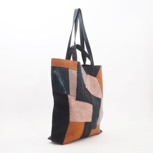 Double handle leather tote_c/本革/トートバッグ/レザーバッグ/ユニ