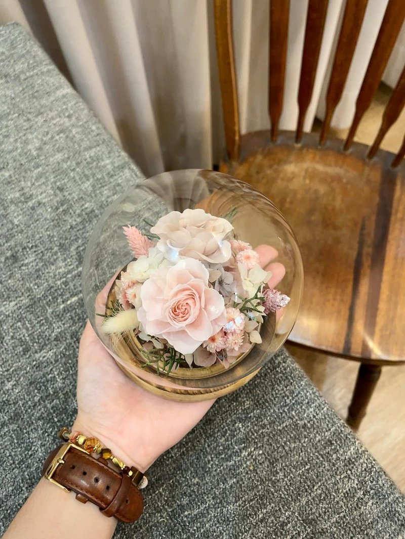 Glass Flower Cover [Encounter] Valentine's Day Flower Gift Everlasting Flower Cup Birthday Dried Flower Rose Opening - Dried Flowers & Bouquets - Plants & Flowers 