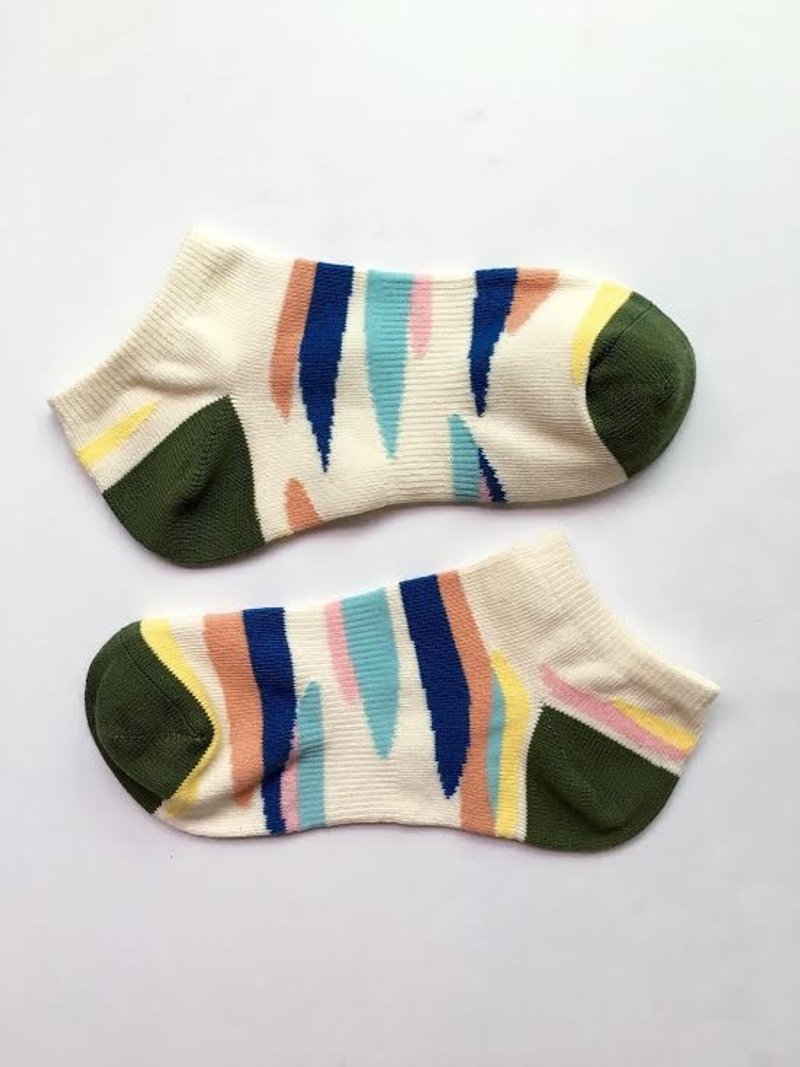 GillianSun Socks Collection【NEW 船型襪】B1606WT - 襪子 - 棉．麻 綠色