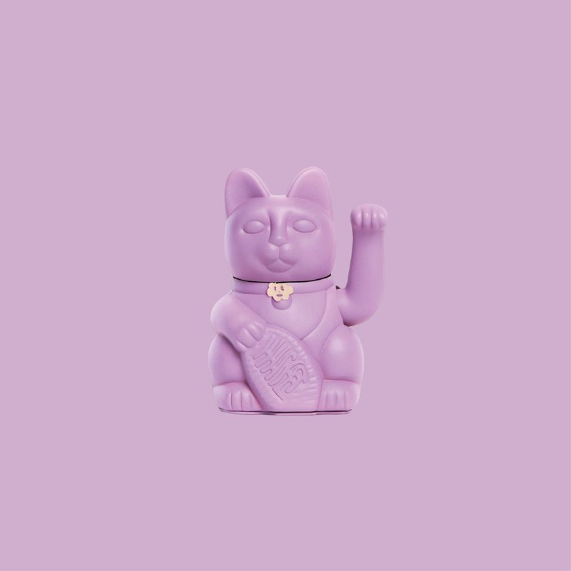 [Diminuto Cielo Lucky Cat] Tiny Sky Lucky Lucky Cat-Light Purple 15CM - Stuffed Dolls & Figurines - Other Materials Purple