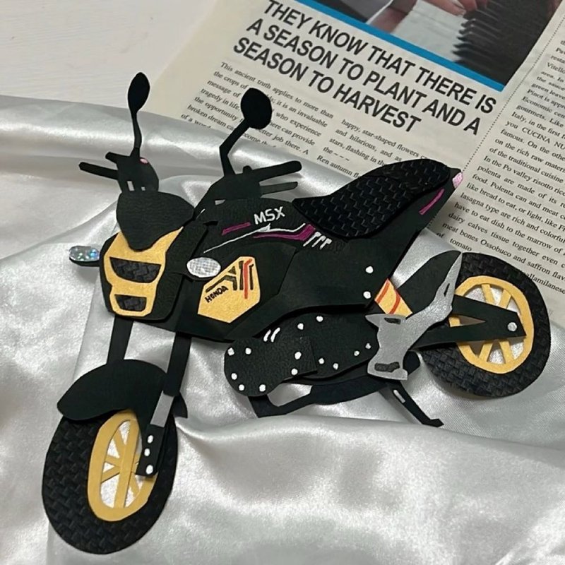 客製紙雕 汽車檔車重機機車 diy素材 手工卡片 情侶禮物 手工素材 - 木工/竹藝/紙雕 - 紙 多色