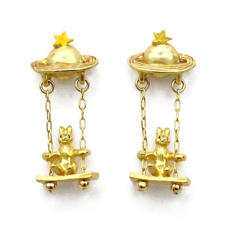 Space swing / Space Branch Earrings PA 407 - Earrings & Clip-ons - Other Metals Gold