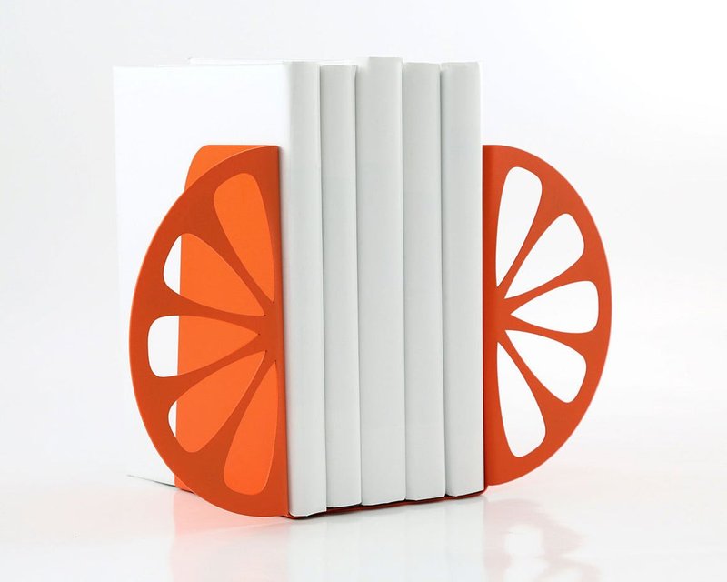 Metal Kitchen Bookends Orange // functional modern kitchen decor //FREE SHIPPING - 擺飾/家飾品 - 其他材質 橘色