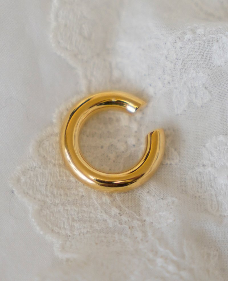 SV Hoop earcuff - 耳環/耳夾/耳骨夾 - 其他金屬 金色