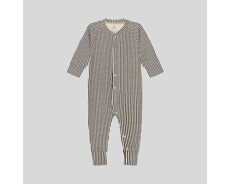 The Sleepy Collection - 寶寶連身匹馬棉家居服/睡衣 - Stripe - 包屁衣/連身衣 - 棉．麻 