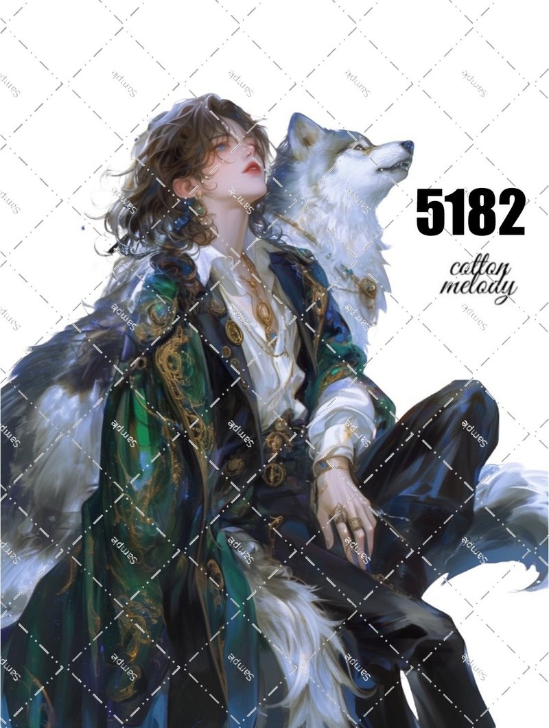 original sticker no.5182 人物ステッカー オリジナルステッカー オリジナル人物ステッカー 装飾ステッカー cotton melody - 貼紙 - 紙 