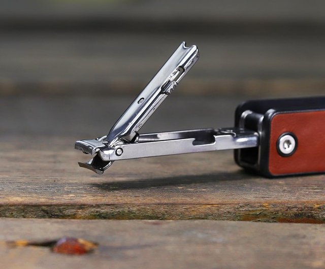 ミニテクスチャードレザーガジェットナイフ│はさみ│爪切り