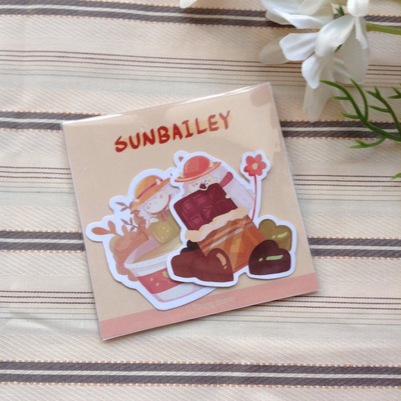 【SUNBAILEY Sheep】_Waterproof Sticker - สติกเกอร์ - กระดาษ 