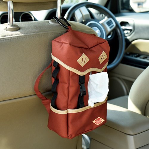 SÜSS Living生活良品 日本Magnets超可愛戶外露營揹包造型居家車用面紙盒套(紅色)