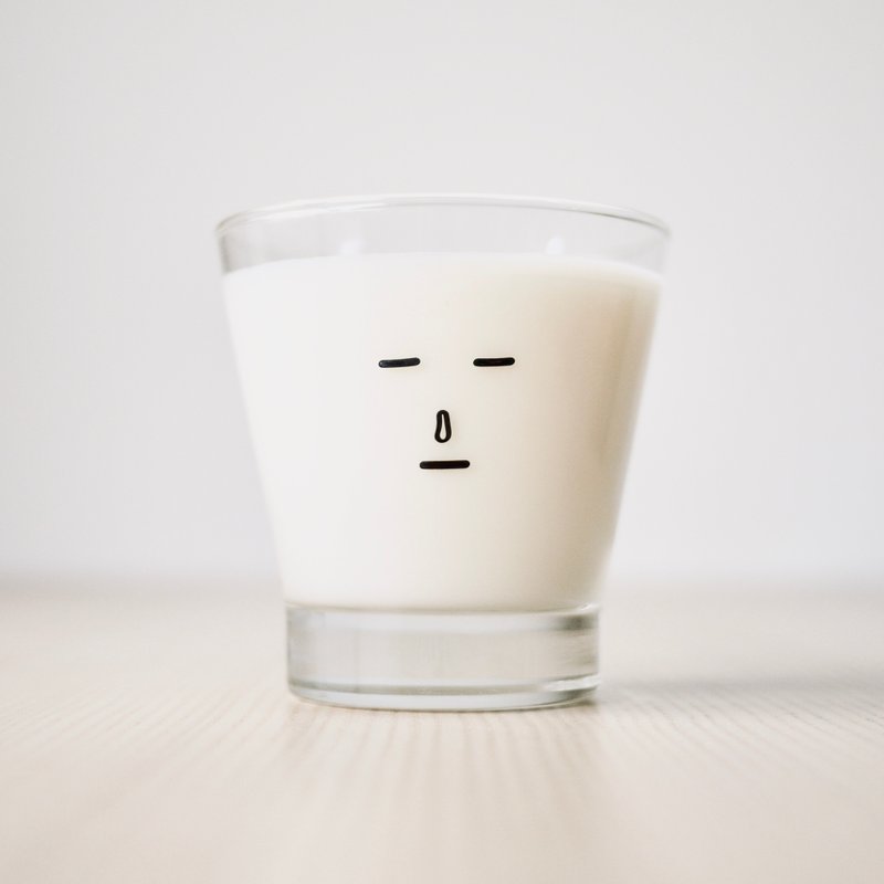 Emoji Candle for wrok 香氛心情蠟燭 奈奈 東方木質調 - 香氛蠟燭/燭台 - 玻璃 白色