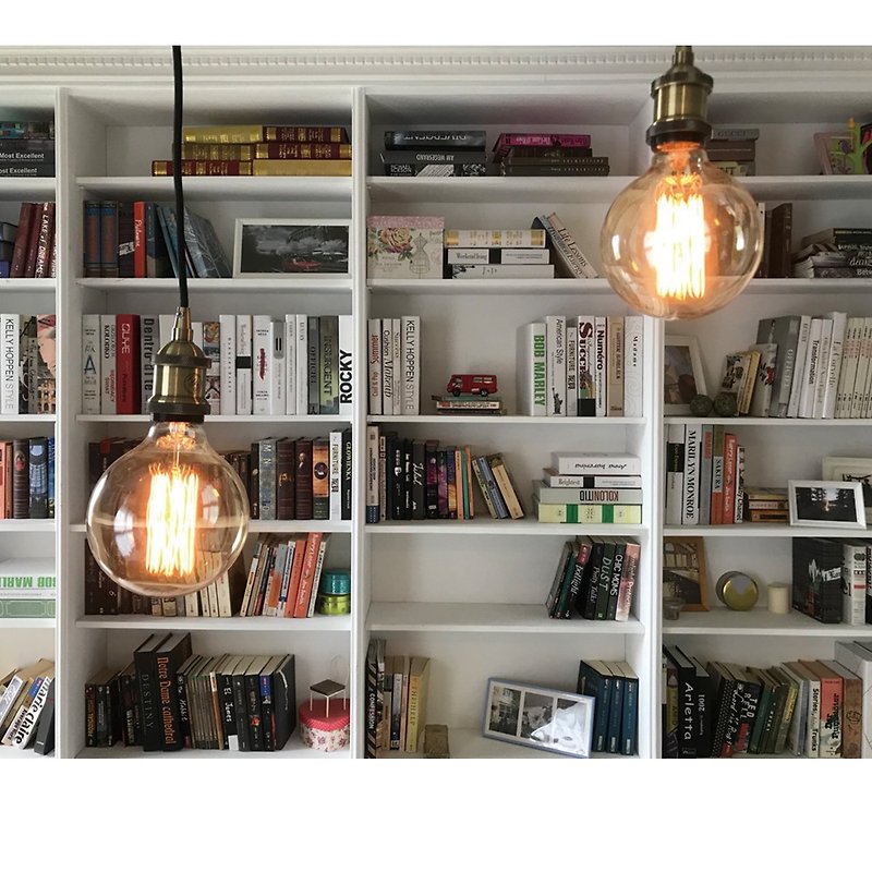 北欧の家の改善シャンデリアレトロエジソンタングステン電球グループヘンランプ - 照明・ランプ - ガラス ゴールド