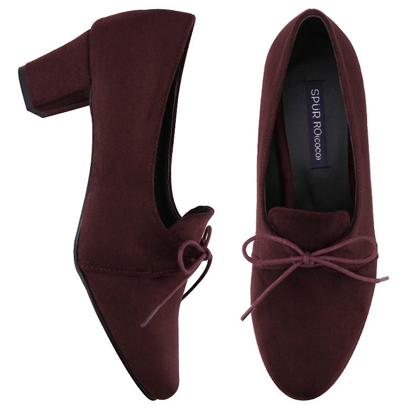 PRE-ORDER FW 2016 – SPUR TENDER OXFORD HEEL JF8069 WINE - High Heels - Other Materials Red