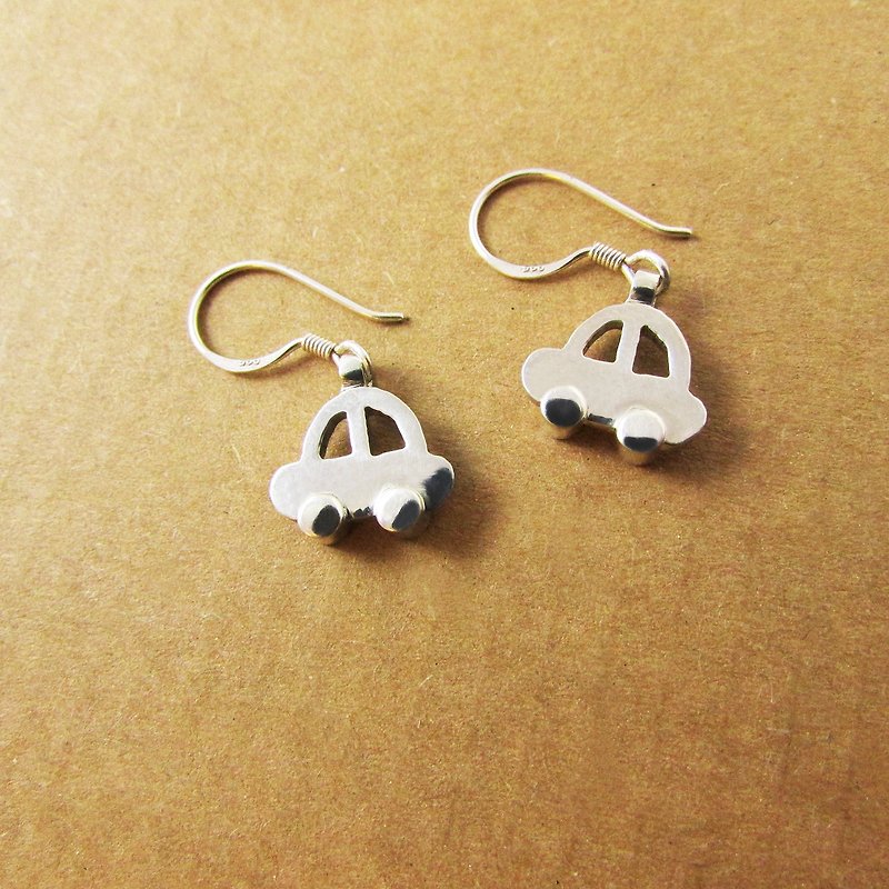 car earring | mittag jewelry | handmade and made in Taiwan - Earrings & Clip-ons - Silver Silver