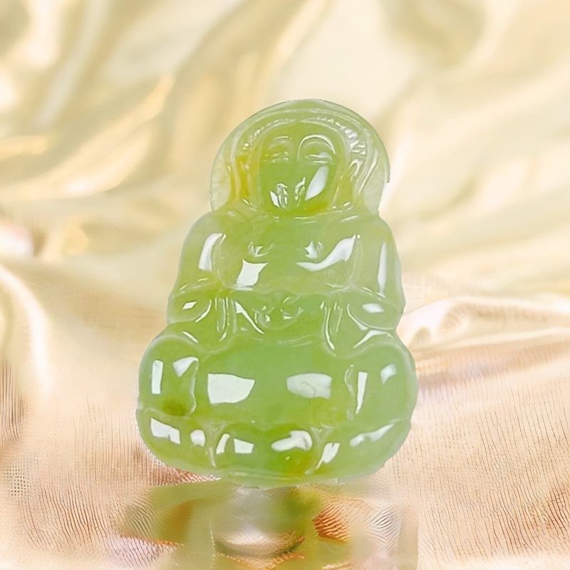 冰綠翡翠觀音菩薩項鍊 | 天然緬甸玉翡翠A貨 | 送禮 - 項鍊 - 玉石 透明