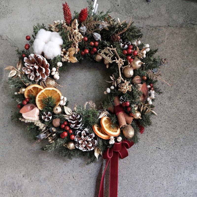Patti Florist Christmas limited edition sumptuous Christmas wreath - Dried Flowers & Bouquets - Plants & Flowers Red