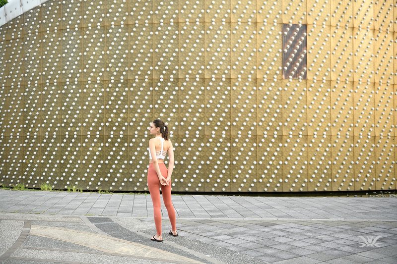 Inhale V neck strappy longline bra @breathm-white - ชุดโยคะ - เส้นใยสังเคราะห์ ขาว