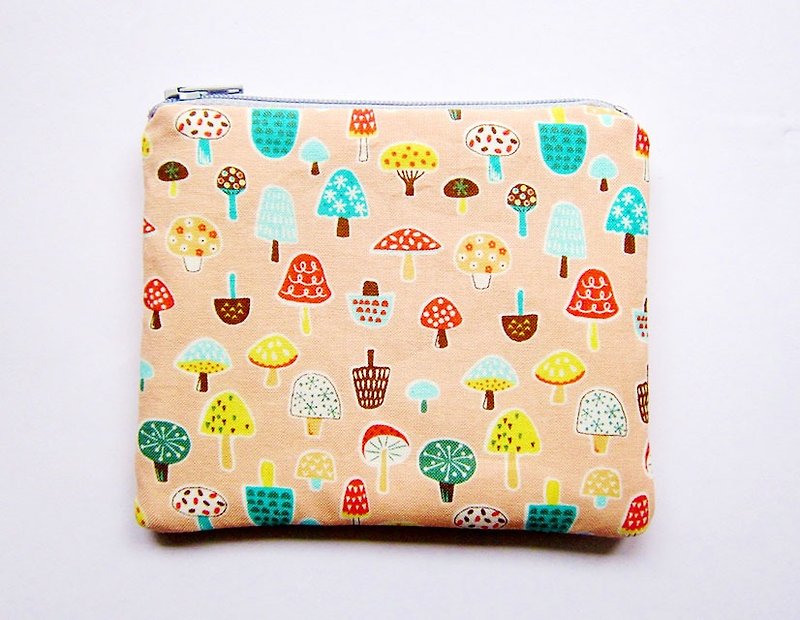 Zipper bag / purse / mobile phone sets foundation mushrooms - กระเป๋าใส่เหรียญ - วัสดุอื่นๆ หลากหลายสี