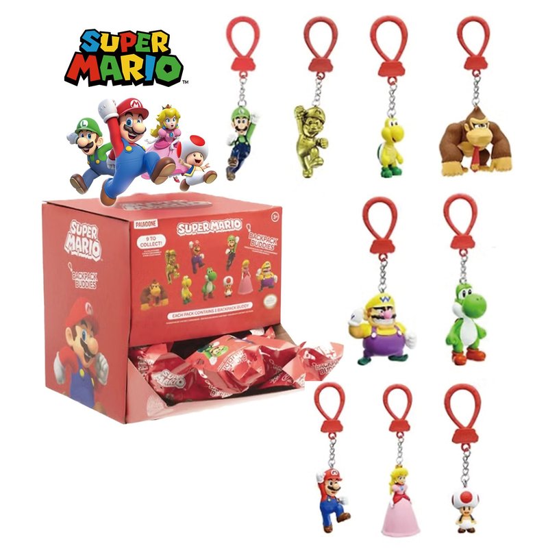 [Nintendo Super Mario] Mario protagonist party charm keychain blind box packaging random - Charms - Other Materials 