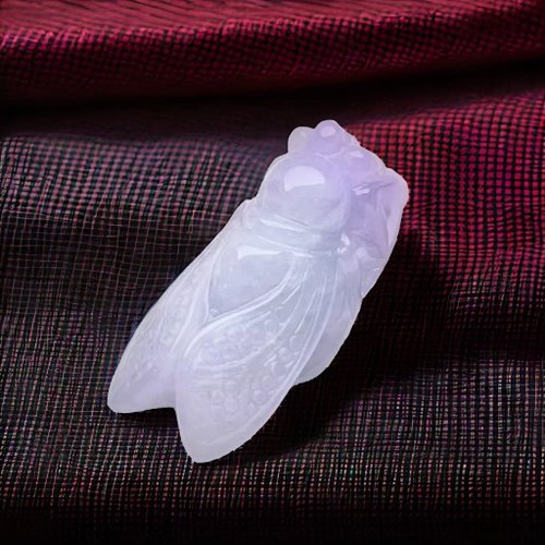 瓔珞珠寶盒 E.L.Jewelry Box 【一鳴驚人】紫羅蘭翡翠蟬吊飾 | 天然緬甸玉翡翠A貨 | 送禮
