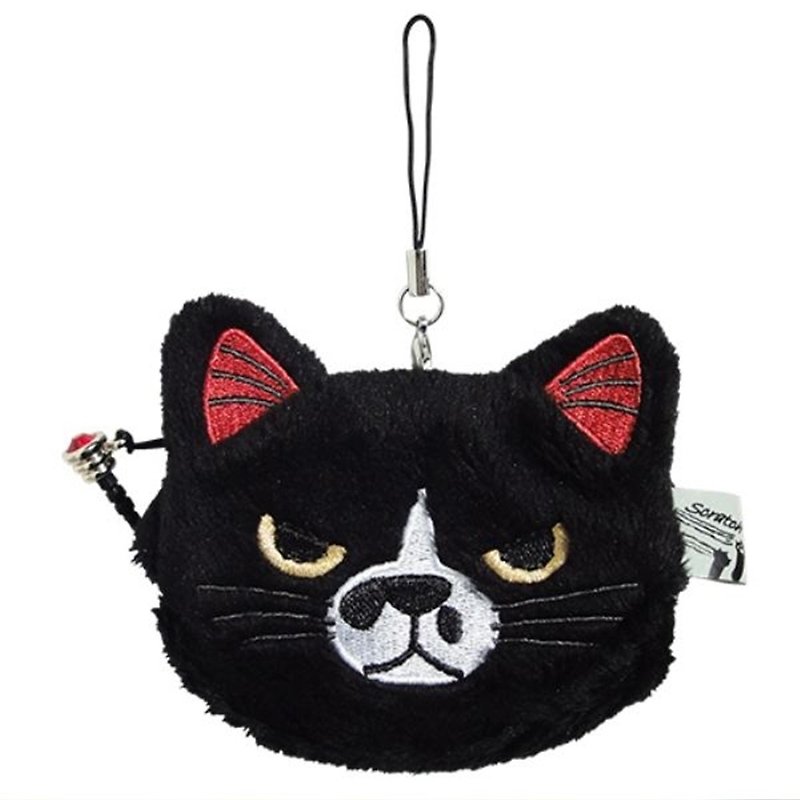 SCRATCH, Japan Scratch Cat Fluff Reel Coin Purse_Black & White SC1401201 - Other - Other Materials Black