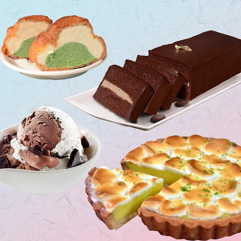 ★ Aposo Aibo Suo - Nanfa cloud lemon pie 6 inch + card double double puff 2 into the + cream 4 into the French silk chocolate cake 18cm ★ - Cake & Desserts - Fresh Ingredients Pink
