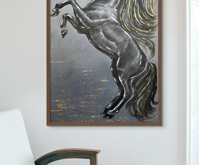 油絵（馬ケ背） Amazon | 数字による Diy の油絵手描きの馬と動物のアクリル絵の具の色