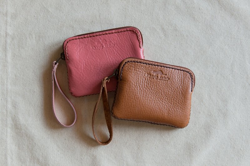 LUCKY BAG- 2 OF TRIPLET MINI COIN PURSE MADE OF COW LEATHER - 零錢包/小錢包 - 真皮 多色