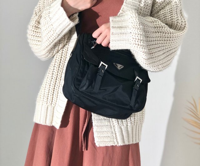 日本直送 名牌中古包 】PRADA プラダ トライアングルロゴ