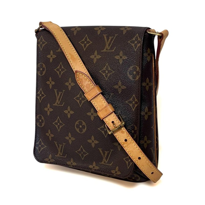 本物 Louis Vuitton ルイヴィトン ミュゼットサルサ モノグラム ショルダーバッグ PVC レザー M51258 中古 - 側背包/斜背包 - 其他材質 咖啡色