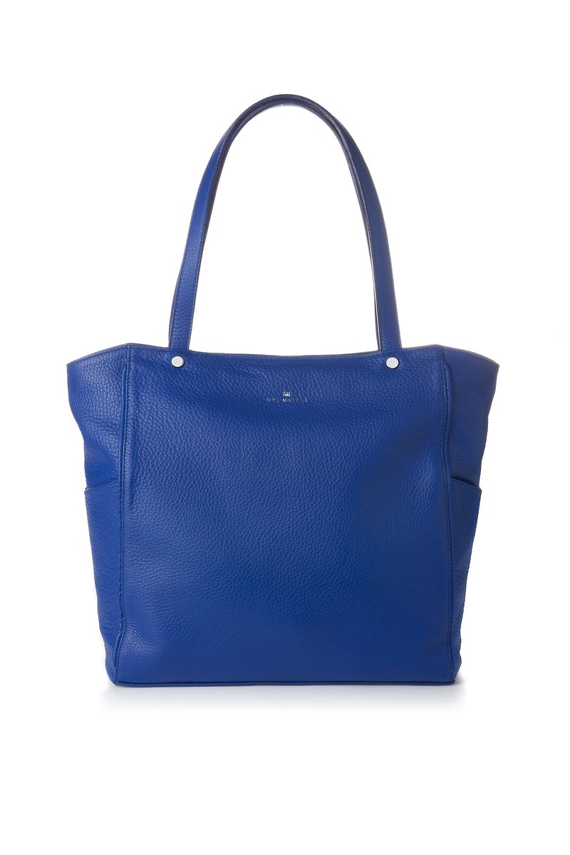 Bag-กระเป๋าหนัง JAXSEN น้ำเงิน บลูเบอรี่ - กระเป๋าแมสเซนเจอร์ - หนังแท้ สีน้ำเงิน